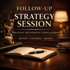 Follow-Up Strategy Session business consulting service for strategic refinement and executive advisory